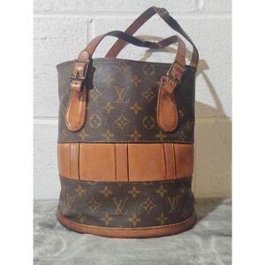 Rare VTG Louis Vuitton Monogram Marais Bucket Purse Handbag LV 1970s French Co